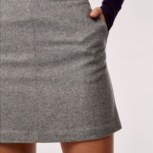 Wilfred Essonne grey tweed wool mini skirt - size 2